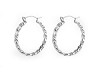 Stainless steel braided circle earrings
