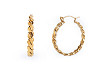 Stainless steel braided circle earrings