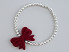 Component / bead for making pendants, velvet bow 22x28 mm