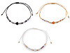 Bracelet Shamballa avec cœur et perles taillées, effet AB