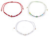 Bracciale Shamballa, con cuore e perline, tagliate, con effetto AB