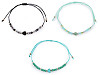 Bracciale Shamballa, con cuore e perline, tagliate, con effetto AB