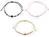 Shamballa-Armband mit Herz und geschliffenen Perlen mit AB-Effekt