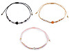 Bracelet Shamballa avec cœur et perles taillées, effet AB