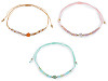 Bracciale Shamballa, con cuore e perline, tagliate, con effetto AB