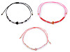 Shamballa-Armband mit Herz und geschliffenen Perlen mit AB-Effekt
