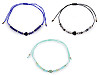 Bracciale Shamballa, con cuore e perline, tagliate, con effetto AB