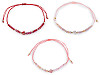Shamballa bracelet with heart and cut beads with AB effect