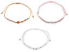 Shamballa-Armband mit Herz und geschliffenen Perlen mit AB-Effekt