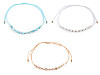 Bracciale Shamballa, con perle tagliate ed effetto AB