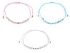 Bracelet Shamballa avec perles taillées, effet AB