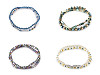 Elastic bracelets made of hematite set of 2 pcs