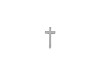 Stainless steel pendant, cross 10x21 mm