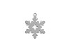 Anhänger / Zwischenstück aus Edelstahl „Schneeflocke“