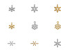 Stainless steel pendant / spacer, snowflake