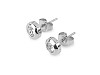 Náušnice z nerezové oceli s broušeným kamínkem