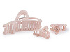 Heart hair claw clip set of 2+1 pcs