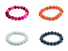 Bracciale composto da perline minerali, sintetiche e in vetro