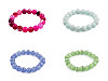 Bracelet made of mineral, synthetic and glass beads