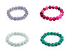 Pulsera de cuentas de minerales, materiales sintéticos y vidrio