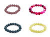 Pulsera de cuentas de minerales, materiales sintéticos y vidrio