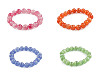 Bracelet extensible avec perles de verre