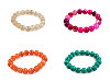 Pulsera de cuentas de minerales, materiales sintéticos y vidrio