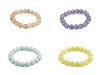 Bracelet made of mineral, synthetic and glass beads