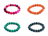 Bracciale composto da perline minerali, sintetiche e in vetro
