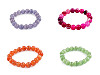 Pulsera de cuentas de minerales, materiales sintéticos y vidrio