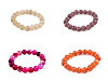 Pulsera de cuentas de minerales, materiales sintéticos y vidrio