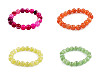 Pulsera de cuentas de minerales, materiales sintéticos y vidrio