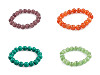 Bracciale composto da perline minerali, sintetiche e in vetro