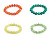 Bracelet made of mineral, synthetic and glass beads