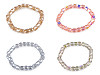 Stretch bracelet made of cut beads with AB effect