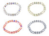 Stretch bracelet made of cut beads with AB effect