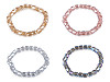 Bracelet extensible en perles taillées avec effet AB