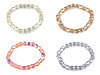 Pulsera elástica de cuentas facetadas con efecto AB