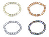 Pulsera elástica de cuentas facetadas con efecto AB