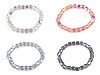 Stretch bracelet made of cut beads with AB effect