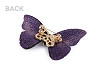 Brošňa motýľ textilný s brúseným kamienkom