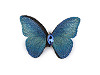Brošňa motýľ textilný s brúseným kamienkom