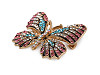 Brošňa s brúsenými kamienkami motýľ