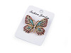 Brošňa s brúsenými kamienkami motýľ