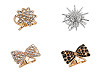 Scarf clip buckle with rhinestones