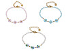 Bracelet en acier inoxydable avec perles taillées