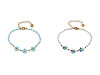 Pulsera de acero inoxidable con cuentas facetadas