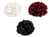 Broche en satin, Rose, Ø 17 cm 