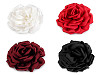 Satin brooch, rose Ø17 cm 