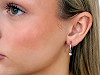 Boucles d’oreilles en acier inoxydable avec strass